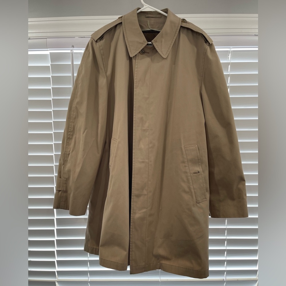 Vintage London Fog Mid-Length 3M Insulated Overcoat Men’s Size 42R Khaki